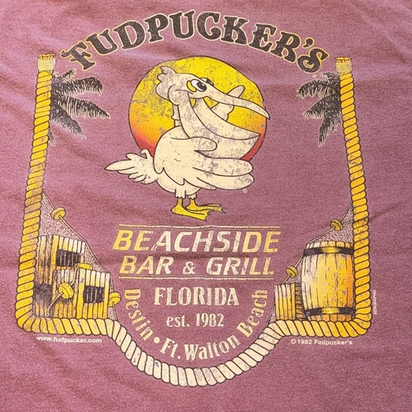 Comfort Colors Graphic T-Shirt Unisex Short Sleeve Fudpuckers Florida Small - Picture 9 of 11